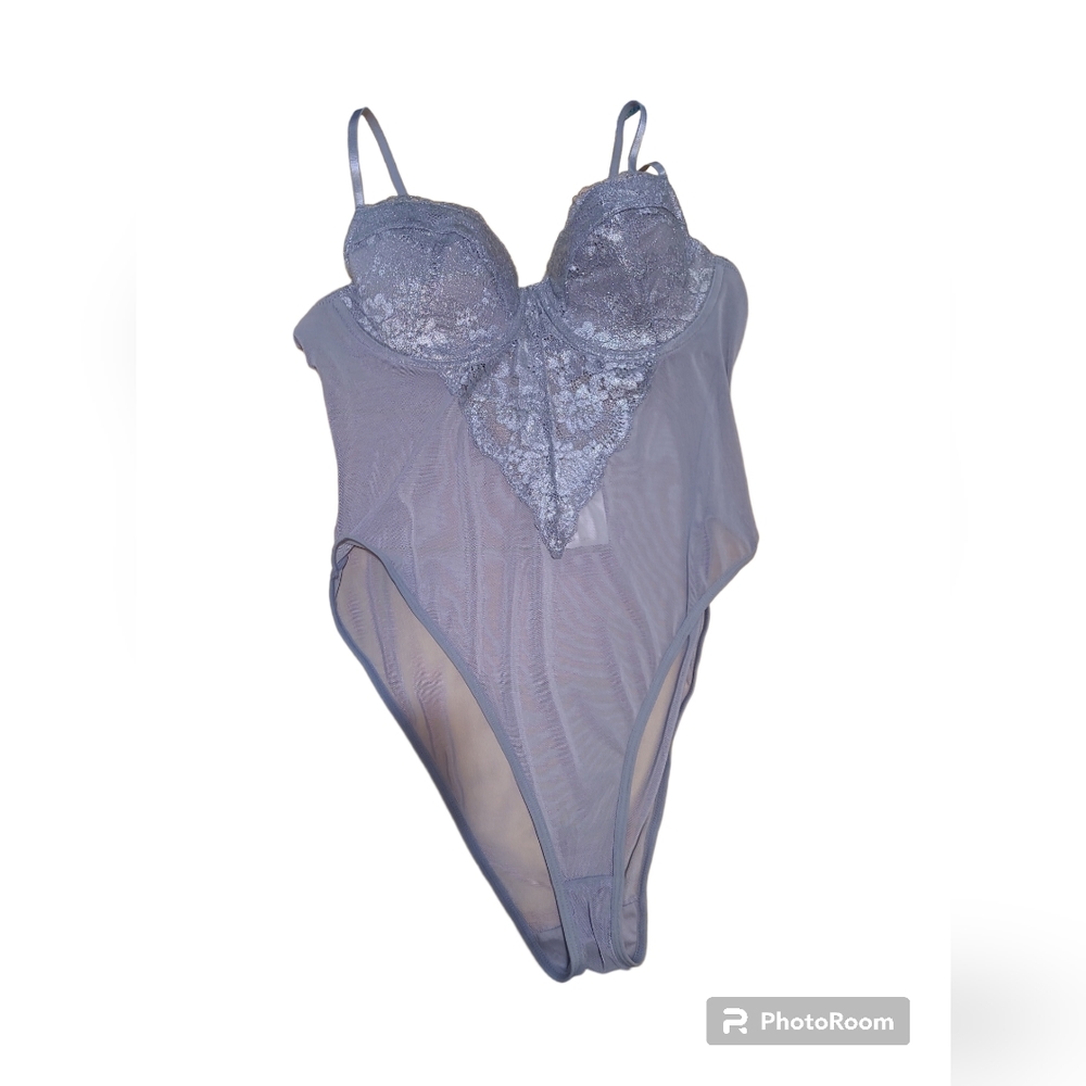 Forever 21 Lingerie Bodysuit silver large